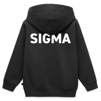 Classement Sigma Light Pack - Sweat Premium à capuche zippé enfant bio - noir - Dos - AI Model Kid Male (0cm)