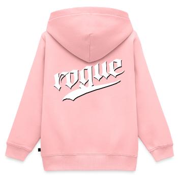 gauner rogue schurke schelm bandit spitzbube shirt - Kinder Premium Organic Zip Hoodie - Rosa - Hinten - AI Model Kid Female (0cm)