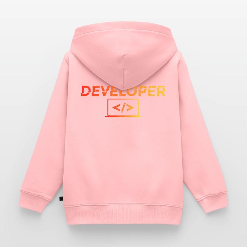 Developer - Informatik IT EDV PC Computer Shirt Kinder Premium Organic Zip Hoodie