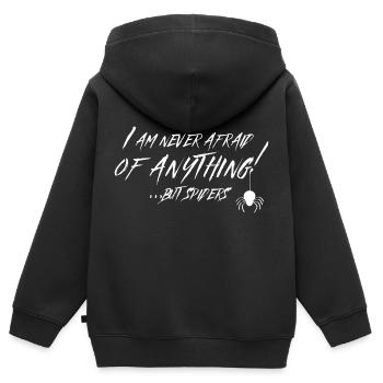 N’ayez jamais peur - Sweat Premium à capuche zippé enfant bio - noir - Dos - AI Model Kid Male (0cm)