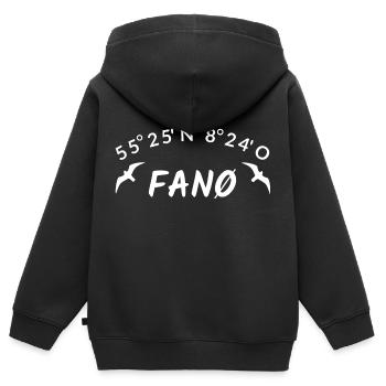 Fanø Fanö Dänemark Urlaub Idee - Kinder Premium Organic Zip Hoodie - Schwarz - Hinten - AI Model Kid Male (0cm)