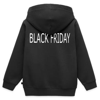 Black Friday - Kids Premium Organic Zip-up Hoodie - black - Back - AI Model Kid Male (0cm)