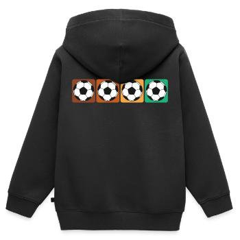 Fußball Fußballer Fan WM - Kinder Premium Organic Zip Hoodie - Schwarz - Hinten - AI Model Kid Male (0cm)