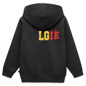 Belgium Soccer Team - Belgien - Belgie - Kids Premium Organic Zip-up Hoodie - black - Back - AI Model Kid Male (0cm)