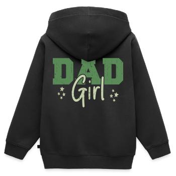 Girl Dad - Sweat Premium à capuche zippé enfant bio - noir - Dos - AI Model Kid Male (0cm)
