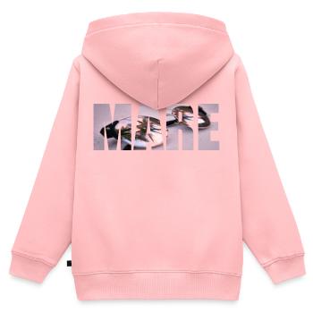 mare -Sonnebrille - Palmen - Kinder Premium Organic Zip Hoodie - Rosa - Hinten - AI Model Kid Female (0cm)