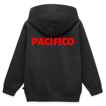 friedlich Spanisch Sprache - Kinder Premium Organic Zip Hoodie - Schwarz - Hinten - AI Model Kid Male (0cm)