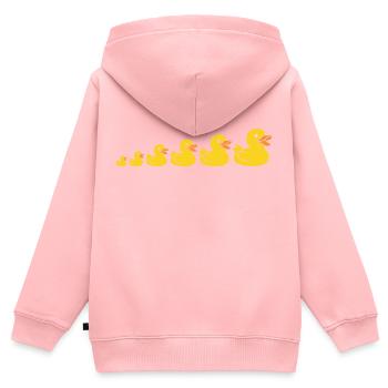 Kleiner Fleischer - Kinder Premium Organic Zip Hoodie - Rosa - Hinten - AI Model Kid Female (0cm)