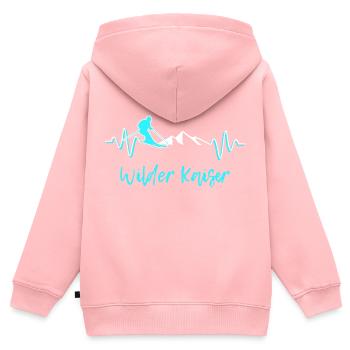 Skifahren Wilder Kaiser - Kinder Premium Organic Zip Hoodie - Rosa - Hinten - AI Model Kid Female (0cm)