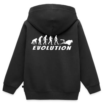 Evolution White Diver - Kids Premium Organic Zip-up Hoodie - black - Back - AI Model Kid Male (0cm)