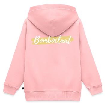 Bomboclaat - Sweat Premium à capuche zippé enfant bio - rose - Dos - AI Model Kid Female (0cm)