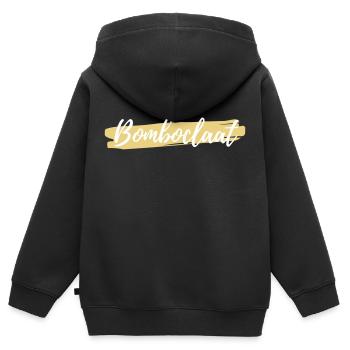 Bomboclaat - Sweat Premium à capuche zippé enfant bio - noir - Dos - AI Model Kid Male (0cm)