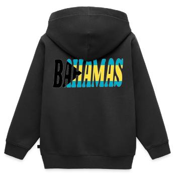 Bahamas - Kinder Premium Organic Zip Hoodie - Schwarz - Hinten - AI Model Kid Male (0cm)
