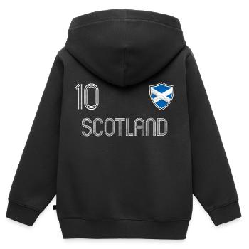 Écosse Équipe de football - Sweat Premium à capuche zippé enfant bio - noir - Dos - AI Model Kid Male (0cm)