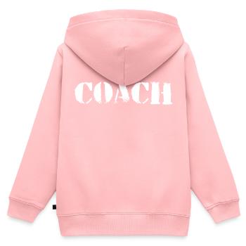 TRAINER - Kinder Premium Organic Zip Hoodie - Rosa - Hinten - AI Model Kid Female (0cm)