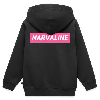 Narvaline Grenoble Femme - Sweat Premium à capuche zippé enfant bio - noir - Dos - AI Model Kid Male (0cm)