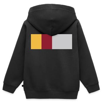 Roma Italy - Kids Premium Organic Zip-up Hoodie - black - Back - AI Model Kid Male (0cm)