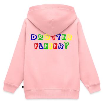 drotter fleier rand weiß - Kinder Premium Organic Zip Hoodie - Rosa - Hinten - AI Model Kid Female (0cm)