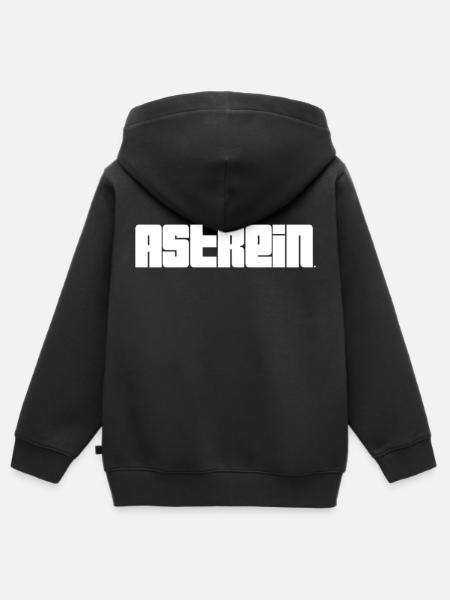 ASTREIN. Cooles, trendiges und neues Design by #DM - Premium børne zip-hættetrøje økologisk - sort