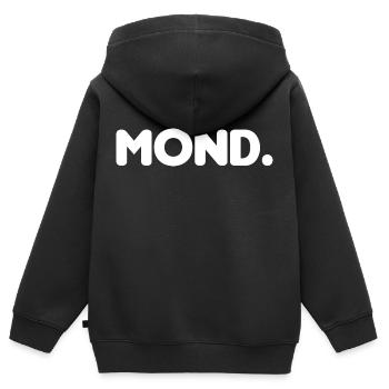 Mond. (Laterne, Laterne. Sonne, Mond und Sterne) - Kinder Premium Organic Zip Hoodie - Schwarz - Hinten - AI Model Kid Male (0cm)