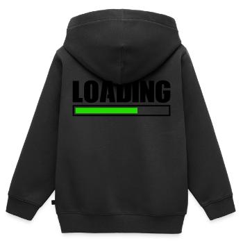 Loading - Kids Premium Organic Zip-up Hoodie - black - Back - AI Model Kid Male (0cm)