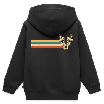 Retro Table Soccer Vintage Player Foosball - Kinder Premium Organic Zip Hoodie - Schwarz - Hinten - AI Model Kid Male (0cm)