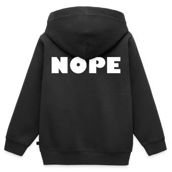NON - Sweat Premium à capuche zippé enfant bio - noir - Dos - AI Model Kid Male (0cm)