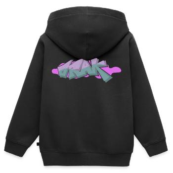 Orak shadow - Kinder Premium Organic Zip Hoodie - Schwarz - Hinten - AI Model Kid Male (0cm)