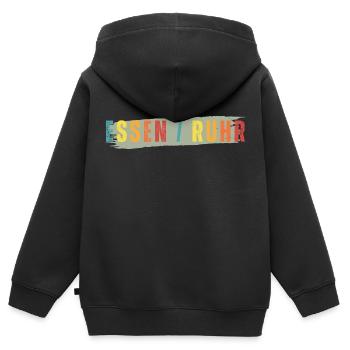 Essen Ruhr - Kinder Premium Organic Zip Hoodie - Schwarz - Hinten - AI Model Kid Male (0cm)