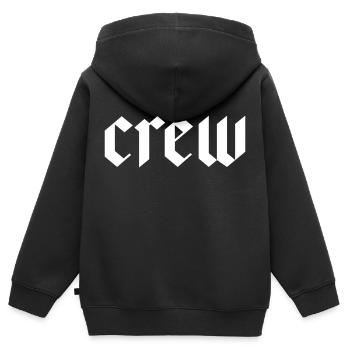 équipage - Sweat Premium à capuche zippé enfant bio - noir - Dos - AI Model Kid Male (0cm)