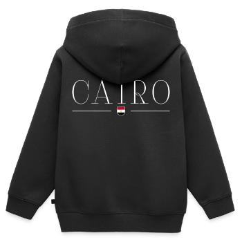 Cairo T-Shirt Outfit Design - Kids Premium Organic Zip-up Hoodie - black - Back - AI Model Kid Male (0cm)