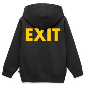 Exit - Kids Premium Organic Zip-up Hoodie - black - Back - AI Model Kid Male (0cm)