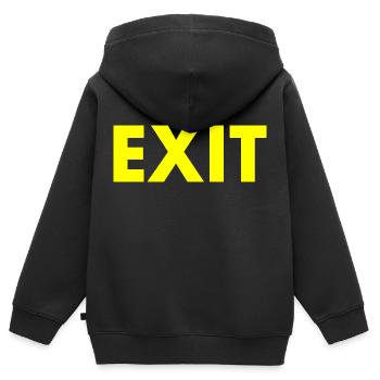 Exit - Kids Premium Organic Zip-up Hoodie - black - Back - AI Model Kid Male (0cm)