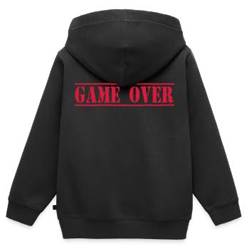 Game Over - Kinder Premium Organic Zip Hoodie - Schwarz - Hinten - AI Model Kid Male (0cm)