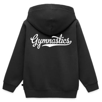 Gymnastik - Kinder Premium Organic Zip Hoodie - Schwarz - Hinten - AI Model Kid Male (0cm)