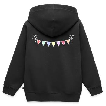 Pennant Flags Garland Party Decoration Birthday - Kids Premium Organic Zip-up Hoodie - black - Back - AI Model Kid Male (0cm)