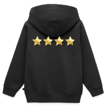 Vier Sterne - Weltmeister im Fussball - Kinder Premium Organic Zip Hoodie - Schwarz - Hinten - AI Model Kid Male (0cm)