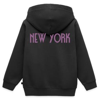 nyc 4550 - Sweat Premium à capuche zippé enfant bio - noir - Dos - AI Model Kid Male (0cm)