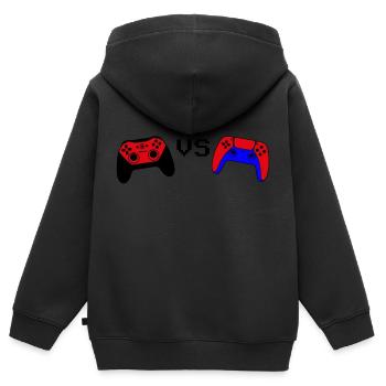 Controller VS - Kinder Premium Organic Zip Hoodie - Schwarz - Hinten - AI Model Kid Male (0cm)