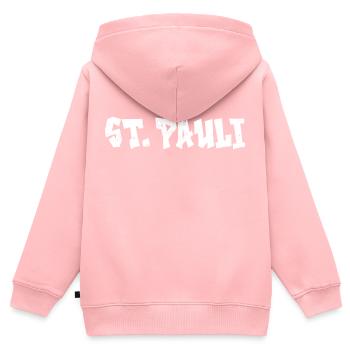 ST. PAULI - Kinder Premium Organic Zip Hoodie - Rosa - Hinten - AI Model Kid Female (0cm)