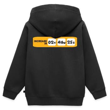 Compte à rebours Internet - Sweat Premium à capuche zippé enfant bio - noir - Dos - AI Model Kid Male (0cm)