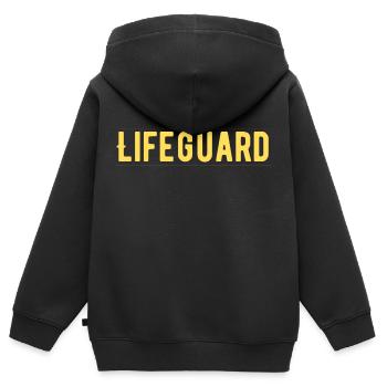 Rettungsbrigade Hemd - Kinder Premium Organic Zip Hoodie - Schwarz - Hinten - AI Model Kid Male (0cm)