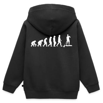 Stand Up Paddle Boarding Evolution of Humans - Kids Premium Organic Zip-up Hoodie - black - Back - AI Model Kid Male (0cm)