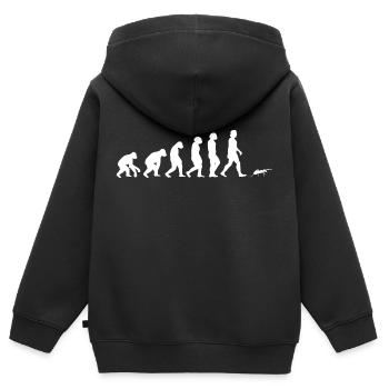 Ant Insect Evolution of humans Animals - Kids Premium Organic Zip-up Hoodie - black - Back - AI Model Kid Male (0cm)