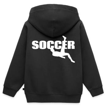 Fußball Sport Fallrückzieher - Kinder Premium Organic Zip Hoodie - Schwarz - Hinten - AI Model Kid Male (0cm)