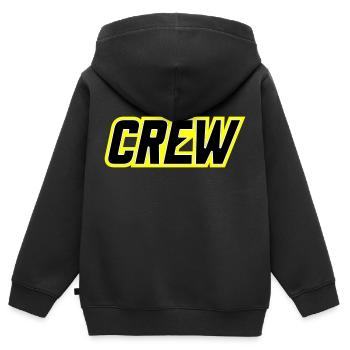 Équipage - Sweat Premium à capuche zippé enfant bio - noir - Dos - AI Model Kid Male (0cm)