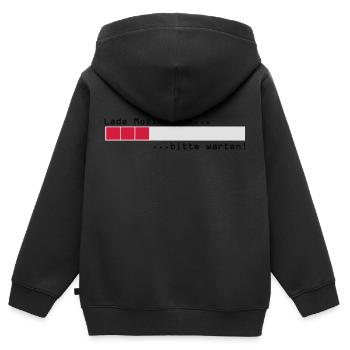 Ladebalken - Kinder Premium Organic Zip Hoodie - Schwarz - Hinten - AI Model Kid Male (0cm)