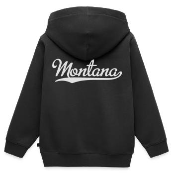Montana - Kinder Premium Organic Zip Hoodie - Schwarz - Hinten - AI Model Kid Male (0cm)
