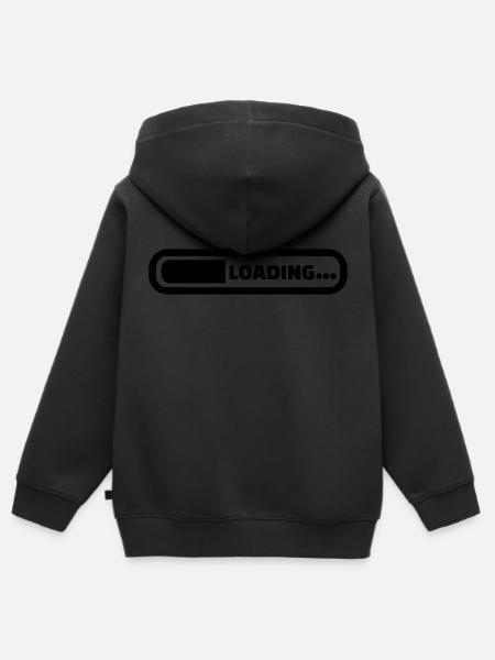 Loading - Kinder Premium Organic Zip Hoodie - Schwarz