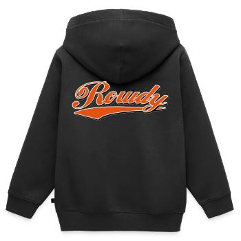 voleur voleur autocollant moto biker custom - Sweat Premium à capuche zippé enfant bio - noir - Dos - AI Model Kid Male (0cm)